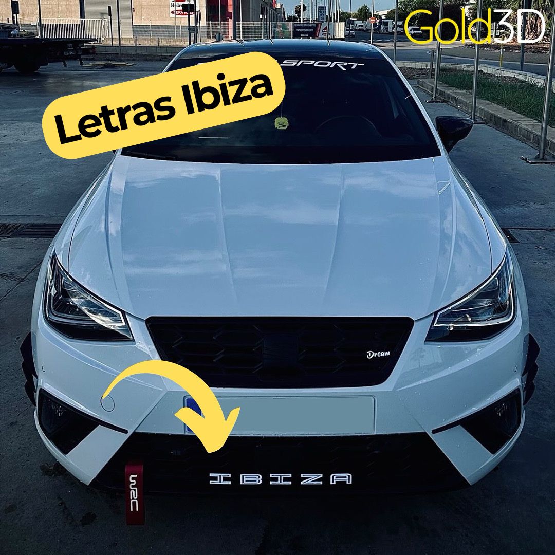 Letras IBIZA - Gold3D