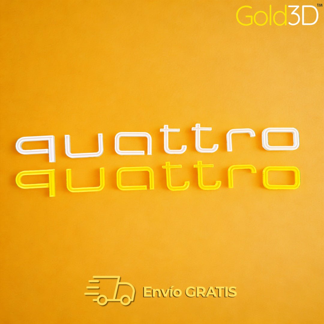 Letras Quattro - Gold3D