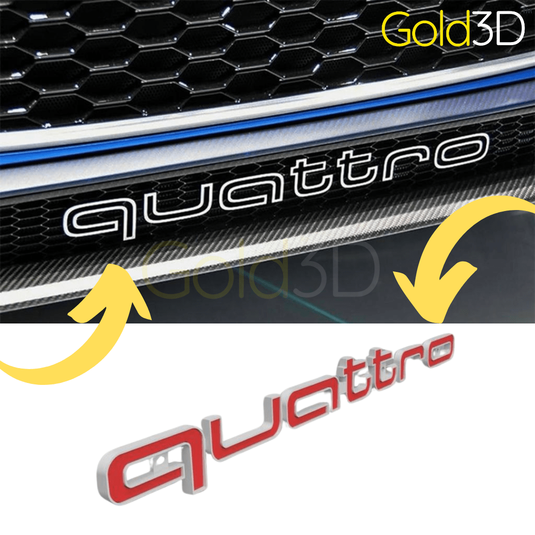 Letras Quattro Relieve - Gold3D