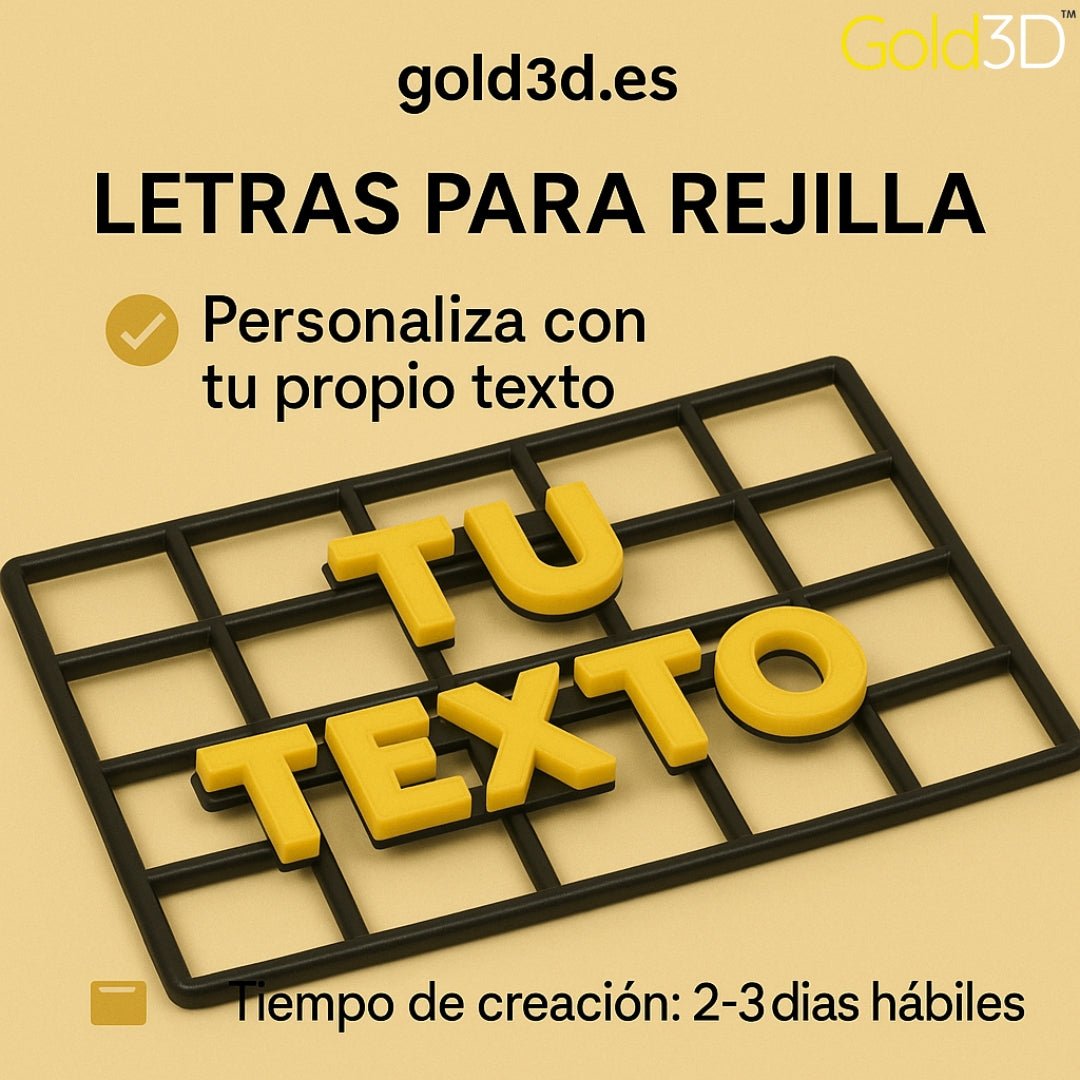 Personaliza tus letras al gusto - Gold3D