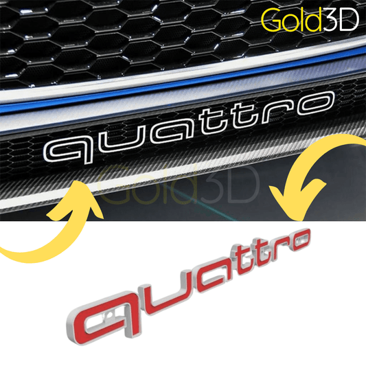 Letras Quattro Relieve - Gold3D