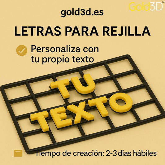 Personaliza tus letras al gusto - Gold3D